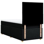 vidaXL Sommier à lattes de lit avec matelas Noir 90x190 cm Tissu