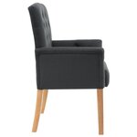 vidaXL Chaises à manger avec accoudoirs lot de 6 gris tissu