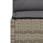 vidaXL Salon de jardin 5 Pièces avec coussins gris résine tressée