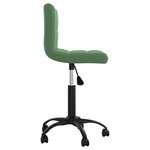 vidaXL Chaise pivotante de salle à manger Vert foncé Velours