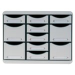 Moule De Classement Storebox Multi 11 Tiroirs Office - Gris Lumière - Exacompta
