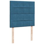 vidaXL Sommier à lattes de lit avec matelas Bleu foncé 100x200 cm