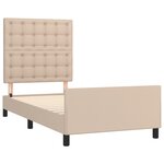 vidaXL Cadre de lit avec tête de lit Cappuccino 90x200 cm Similicuir