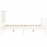 vidaXL Cadre de lit sans matelas blanc 140x200 cm bois massif