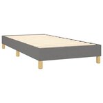 vidaXL Cadre de lit Gris foncé 90x190 cm Tissu