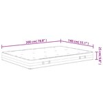 vidaXL Matelas à ressorts ensachés dureté moyenne 140x200 cm