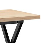 vidaXL Table basse cadre en X 90x40x45 5cm bois de pin massif et fonte