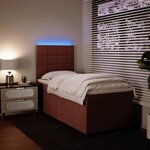 vidaXL Sommier à lattes de lit et matelas Rose 80x200 cm Velours