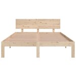 vidaXL Cadre de lit bois massif 135x190 cm double