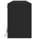 vidaXL Meuble TV mural avec LED noir 180x31x45 cm