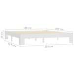 vidaXL Cadre de lit sans matelas marron 160x200 cm bois pin massif