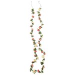 vidaXL Guirlandes de fleurs de Noël 6 Pièces rose et champagne 240 cm