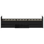 vidaXL Cadre de lit sans matelas noir 100x200 cm