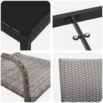 vidaXL Ensemble de jardin 3 pièces gris poly rattan