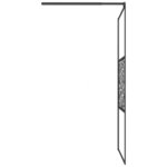 vidaXL Paroi de douche 100x195 cm Verre ESG avec design de pierre Noir