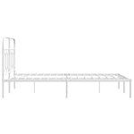 vidaXL Cadre de lit métal sans matelas et tête de lit blanc 120x200 cm