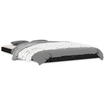 vidaXL Cadre de lit sans matelas noir 120x190 cm bois de pin massif