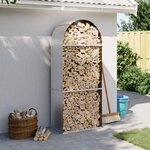 vidaXL Porte-bûches argenté 80x45x190 cm acier galvanisé