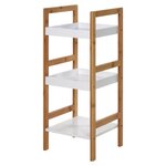Bathroom Solutions Support de rangement et 3 étagères MDF et bambou
