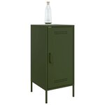 vidaXL Buffets 2 Pièces vert olive 36x39x79 cm acier laminé à froid