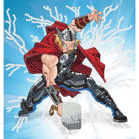 MARVEL Thor carte à diamanter 18x18cm Crystal Art