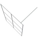 vidaXL Paroi de douche Argenté 140x195 cm Verre ESG transparent