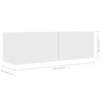 vidaXL Ensemble de meubles TV 6 Pièces Blanc Bois d'ingénierie