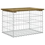 vidaXL Banc de jardin design gabion 63x44x42 cm bois de pin imprégné