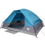 vidaXL Tente familiale à dôme 6 personnes bleu imperméable