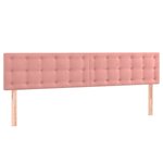 vidaXL Tête de lit à LED Rose 160x5x78/88 cm Velours