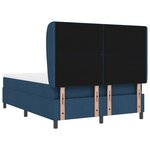 Lit box spring vidaXL avec matelas en bleu  160x200 cm  tissu