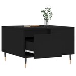 vidaXL Table basse noir 55x55x36 5 cm bois d'ingénierie