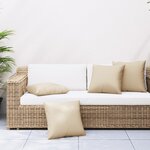 vidaXL Coussins de canapé lot de 4 beige 60x60 cm tissu