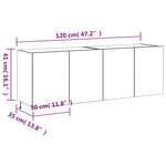 vidaXL Meubles TV muraux lumières LED 2 Pièces chêne sonoma 60x35x41 cm