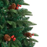 vidaXL Sapin de Noël artificiel avec pommes de pin et baies 150 cm