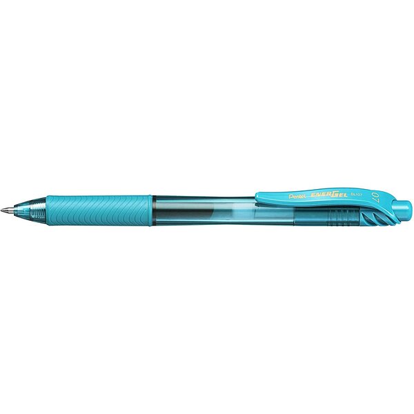 Stylo roller à encre gel energel-x bl107  turquoise pentel