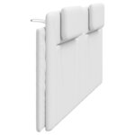 vidaXL Coussin de tête de lit blanc 200 cm similicuir