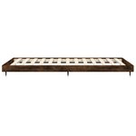 vidaXL Cadre de lit sans matelas chêne fumé 75x190cm bois d'ingénierie