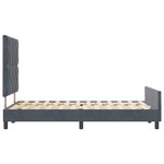 Lit vidaXL Gris Foncé 120x200 cm Velours