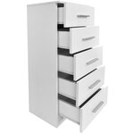 vidaXL Commode haute Aggloméré 41 x 35 x 106 cm Blanc