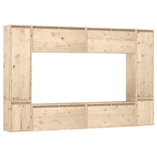 vidaXL Meubles TV 8 Pièces Bois massif de pin