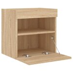 vidaXL Meubles TV muraux lumières LED 2 Pièces chêne sonoma 40x30x40 cm