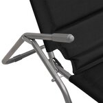 vidaXL Chaises longues pliables lot de 2 noir textilène et acier