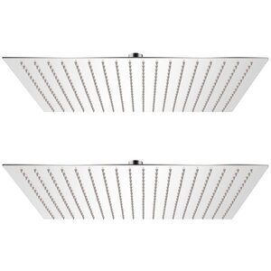 vidaXL Pomme de douche plongeante 2 Pièces Acier inoxydable 50x50 cm