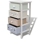 vidaXL Armoire de rangement en style français 4 tiroirs Bois