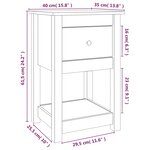 vidaXL Tables de chevet 2 Pièces Blanc 40x35x61 5 cm Bois de pin massif