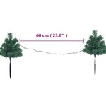 vidaXL Arbres d'allée de Noël 6 Pièces avec LED blanc chaud 45 cm PVC