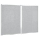 vidaXL Tableau blanc magnétique pliable 120x100x1 7 cm aluminium