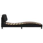 vidaXL Cadre de lit avec LED sans matelas noir 90x190 cm