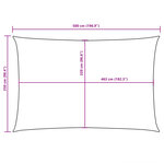 vidaXL Voile de parasol tissu oxford rectangulaire 2 5x5 m terre cuite